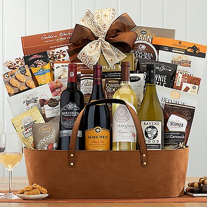 California Premium Quartet: Gourmet Wine Basket