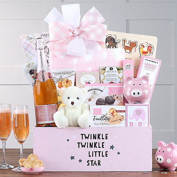 Ultimate Baby Sparkling: Baby Girl Gift Basket