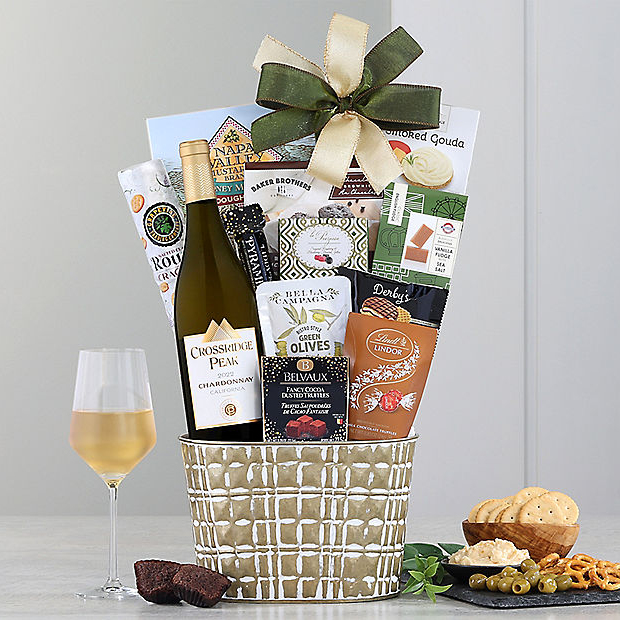 Crossridge Peak Chardonnay: Gourmet Wine Basket