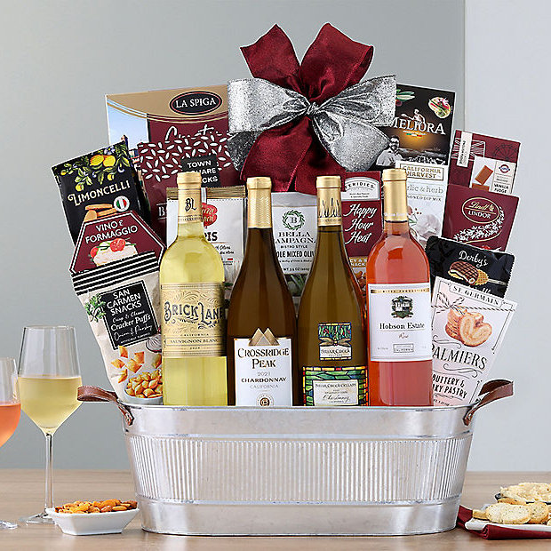 California Vineyards Quartet: White Wine Gift Basket