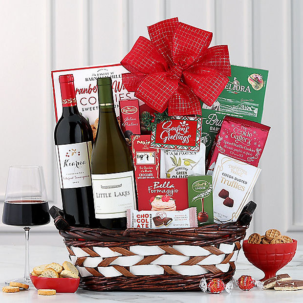 Season's Greetings Duet: Holiday Wine Gift Basket