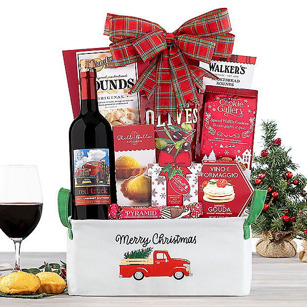Red Truck Cabernet: Holiday Wine Gift Basket