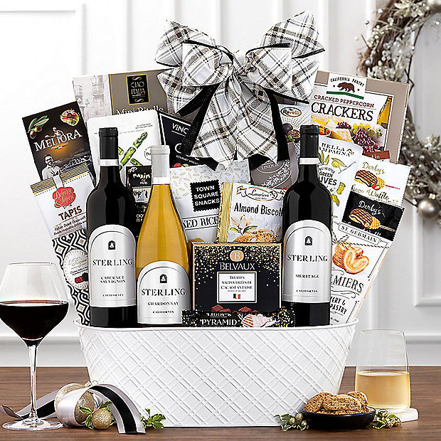 Sterling Vintner's Trio: Gourmet Gift Basket