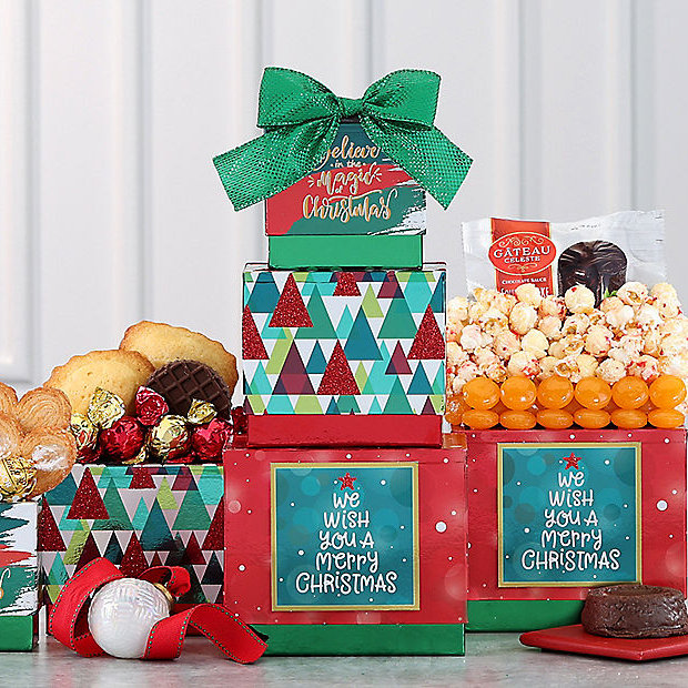 Believe in the Magic of Christmas: Holiday Gift Tower