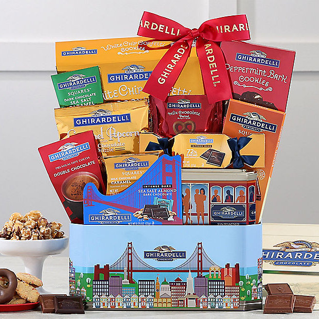 Deluxe Ghirardelli: Chocolate Gift Basket