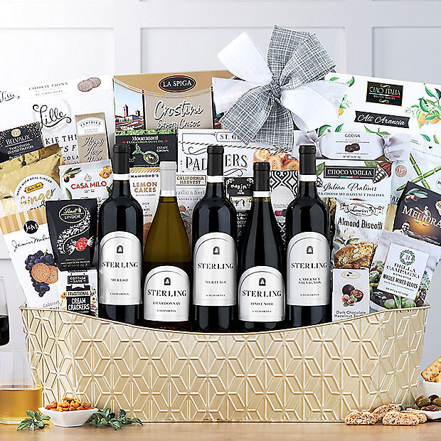 Sterling Vintner's Collection: Gourmet Wine Gift Basket
