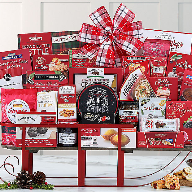 Old Fashioned Sleigh Ride: Holiday Gift Basket