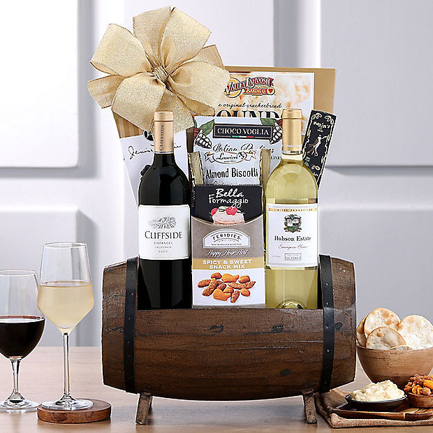 Zinfandel & Sauvignon Blac: Gourmet  Wine Barrel Gift