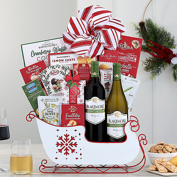 Blakemore Vineyards Duet: Holiday Sleigh Gift Basket