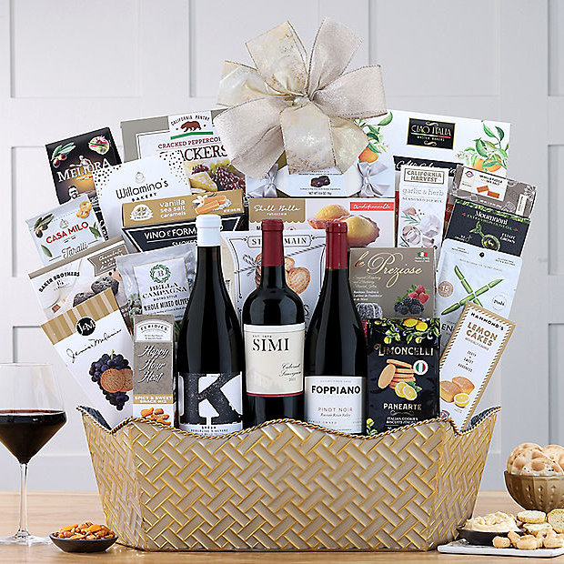 Red Wine Trio: Wine Gift Basket
