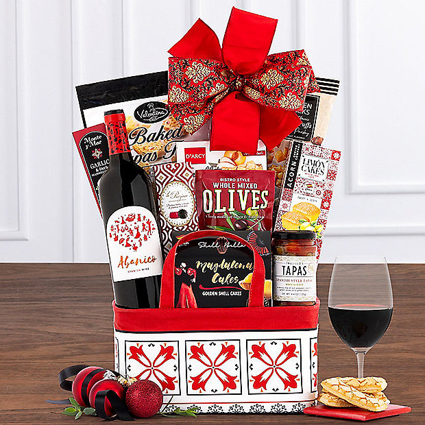 Abanico Spanish Wine: Red Wine Gift Basket
