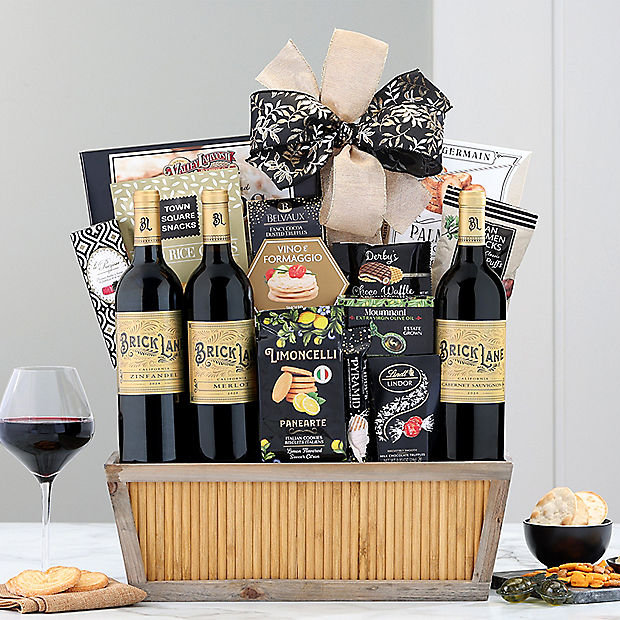 Brick Lane Red Trio: Wine Gift Basket