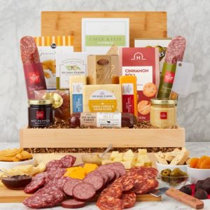 Grand Meat & Cheese: Wooden Gift Crate