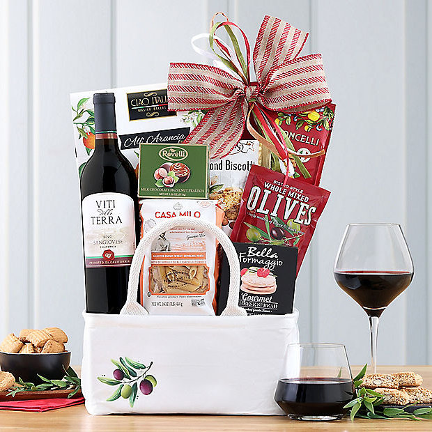Viti Della Terra Sangiovese: Red Wine Gift Basket