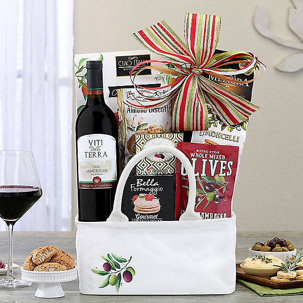Viti Della Terra Sangiovese: Red Wine Gift Basket