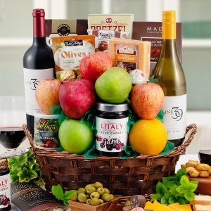 In Good Taste: Fruit, Wine & Cheese Gift Basket