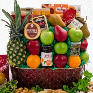 Fruit Abounds: Signature Series Fruit & Snacks Gift Basket